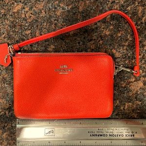 Coach Orange 4” x 6” wristlet